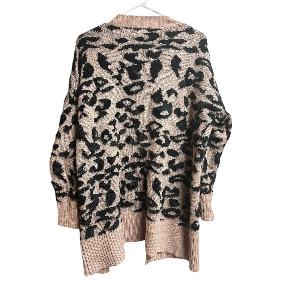 debut Open Front Cardigan from Dreamers by Debut Animal Print Size Small - Image 8