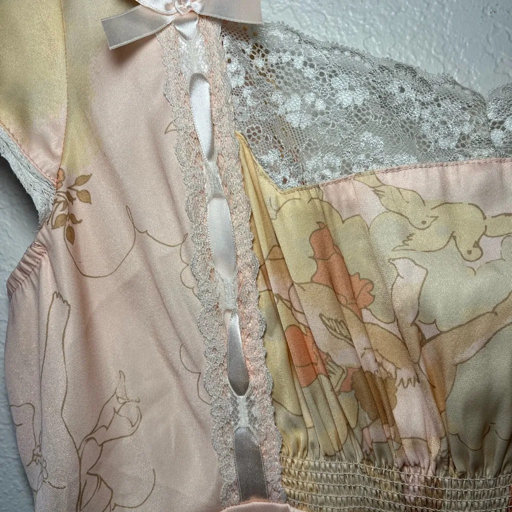 NWOT! OU- KIMCHI Blue Trudy Lace Trimmed Floral Midi Dress - Image 8