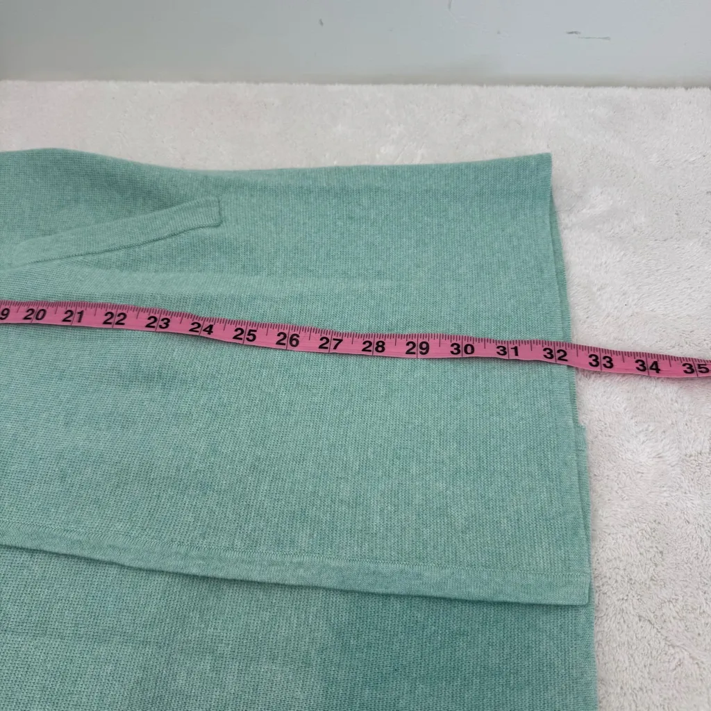 J Crew Vanessa Longline Open Front Cardigan Sweater Coat XXS Mint Green AC619 - Image 12