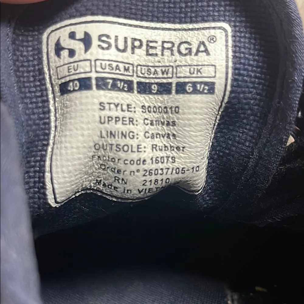 Superga Cotu Classic Unisex Blue Canvas Sneakers - Image 9