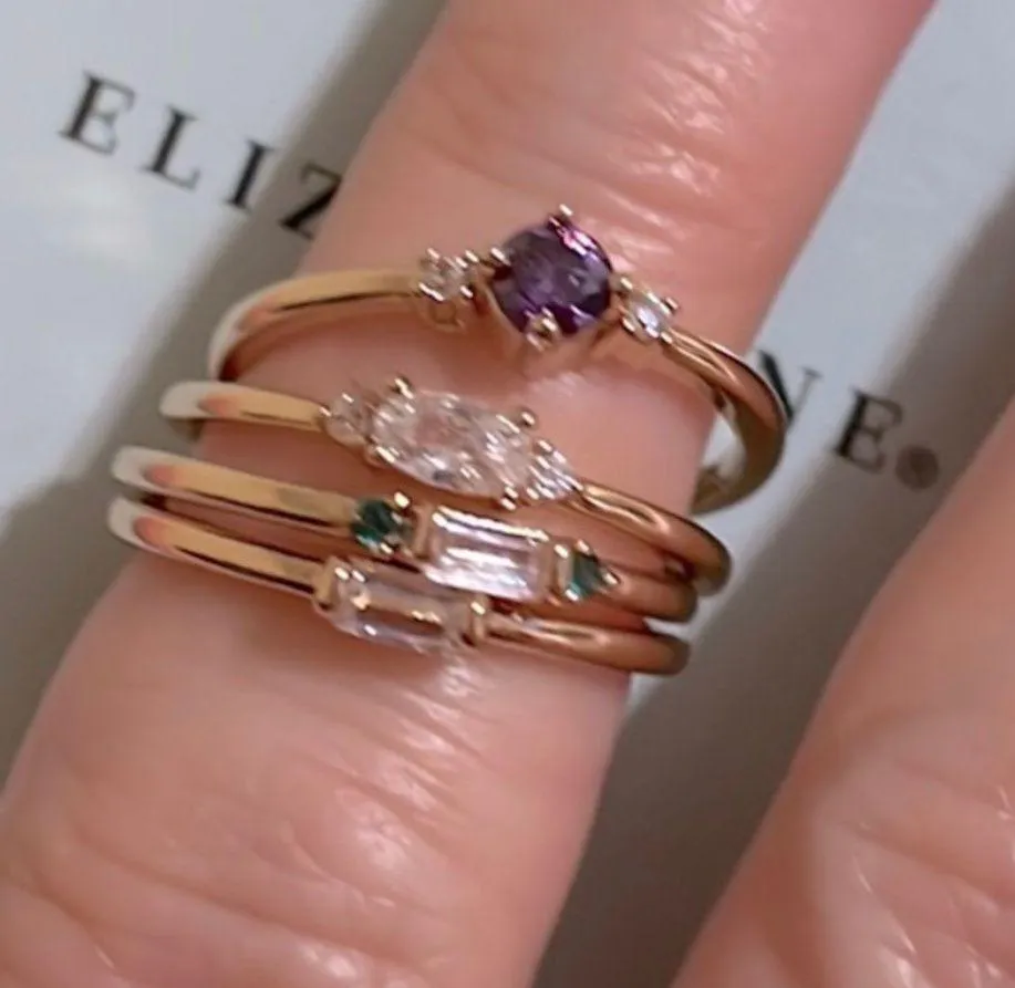 Cubic Zirconia gold rings - Image 5