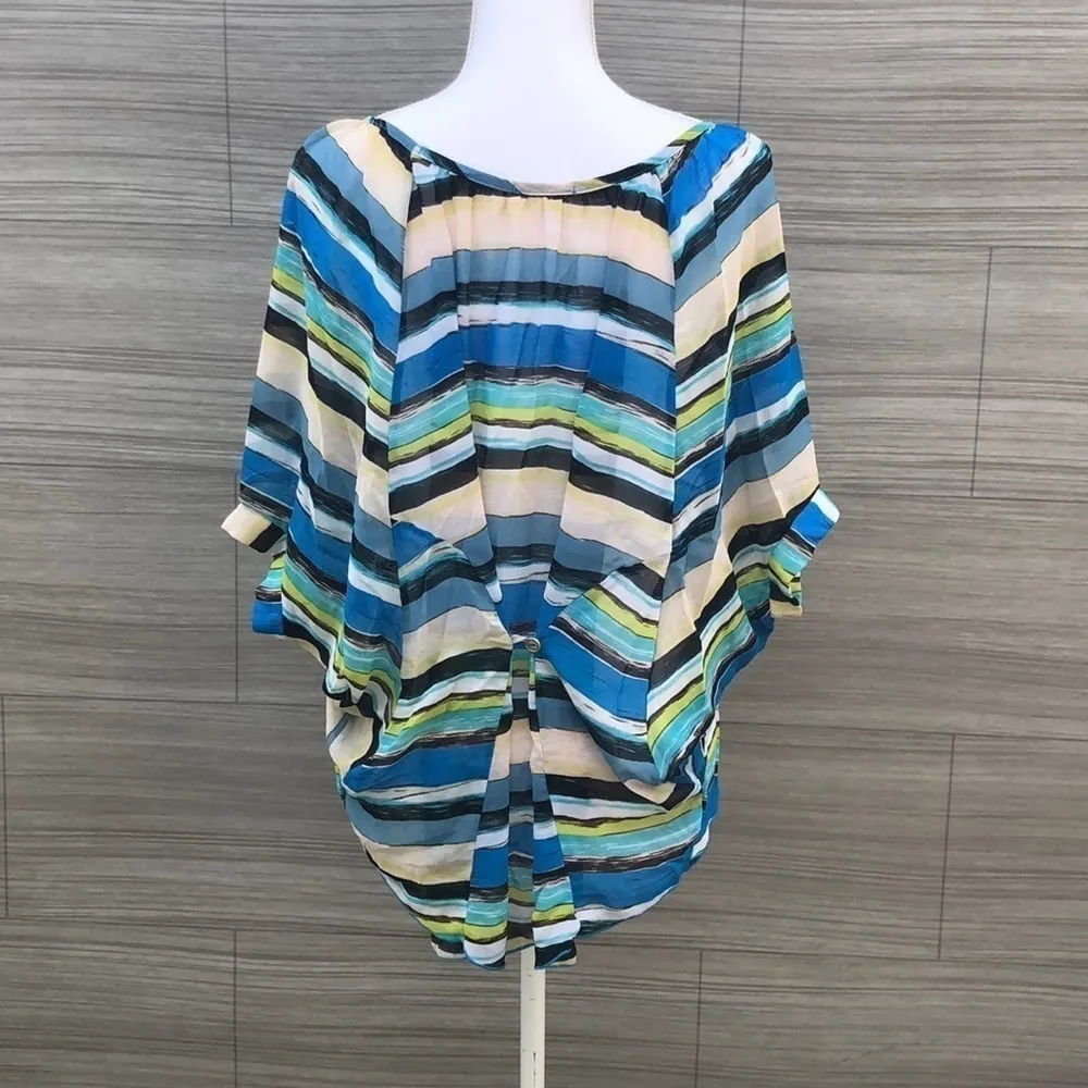 Poetry striped batwing style blouse Size Medium - Image 6
