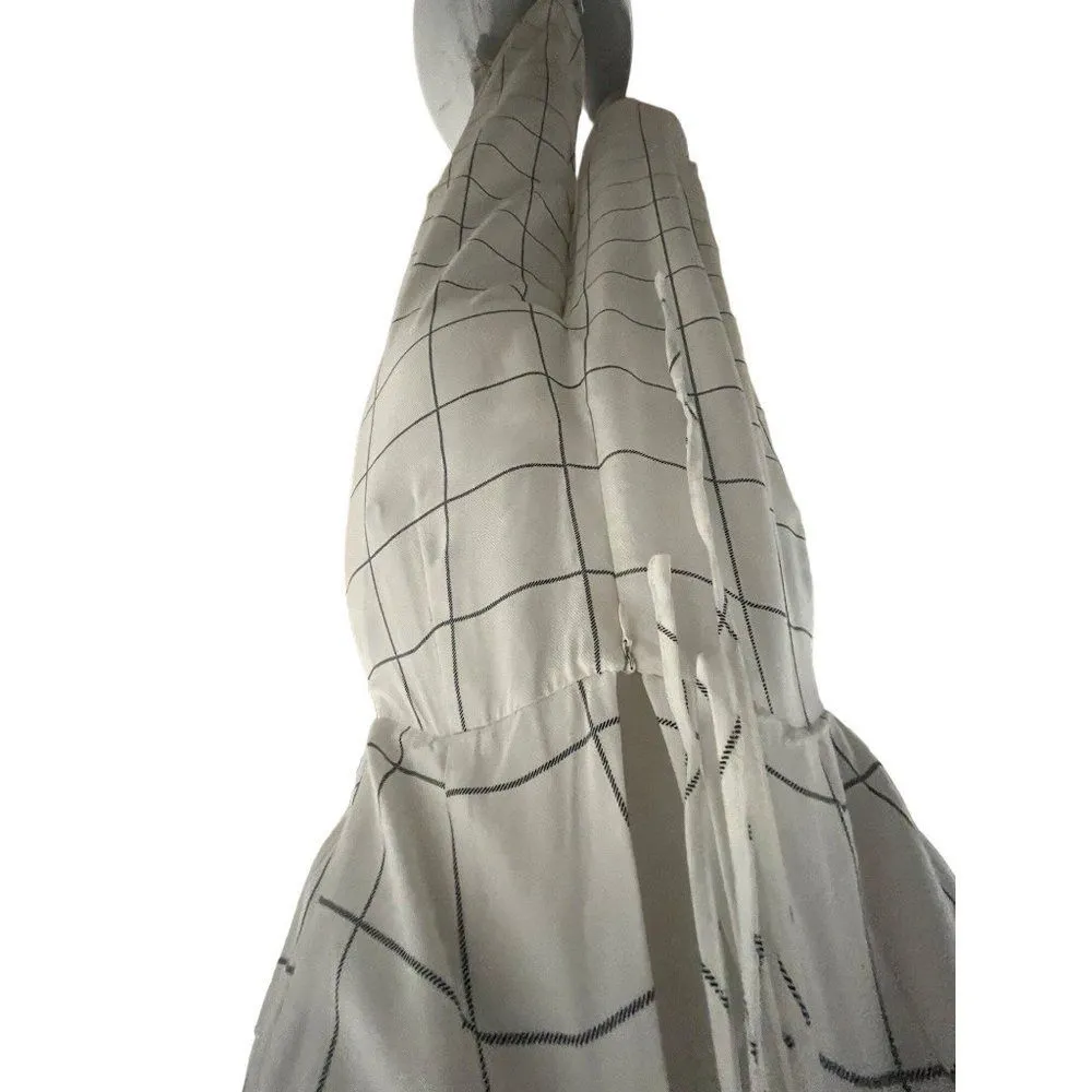 Forever 21 jumpsuit Small avante garde mod architectural geometric white New - Image 4