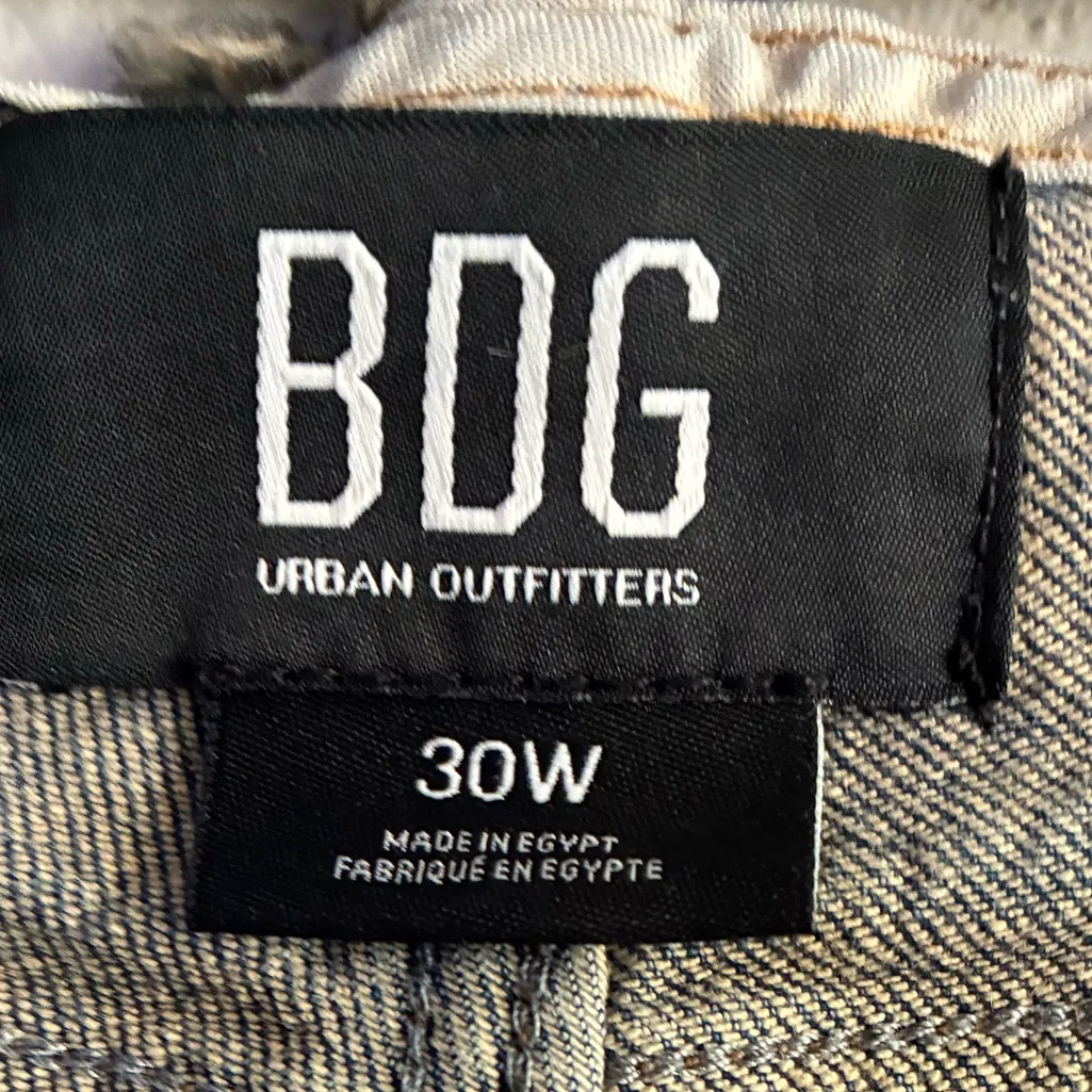BDG Raw Waistband Blue Straight Jeans 30W - Image 11