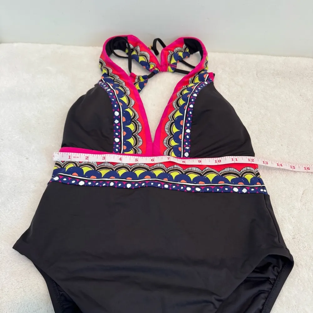 Trina Turk Tanzania Scarf Plunge One Piece size 6 - Image 9