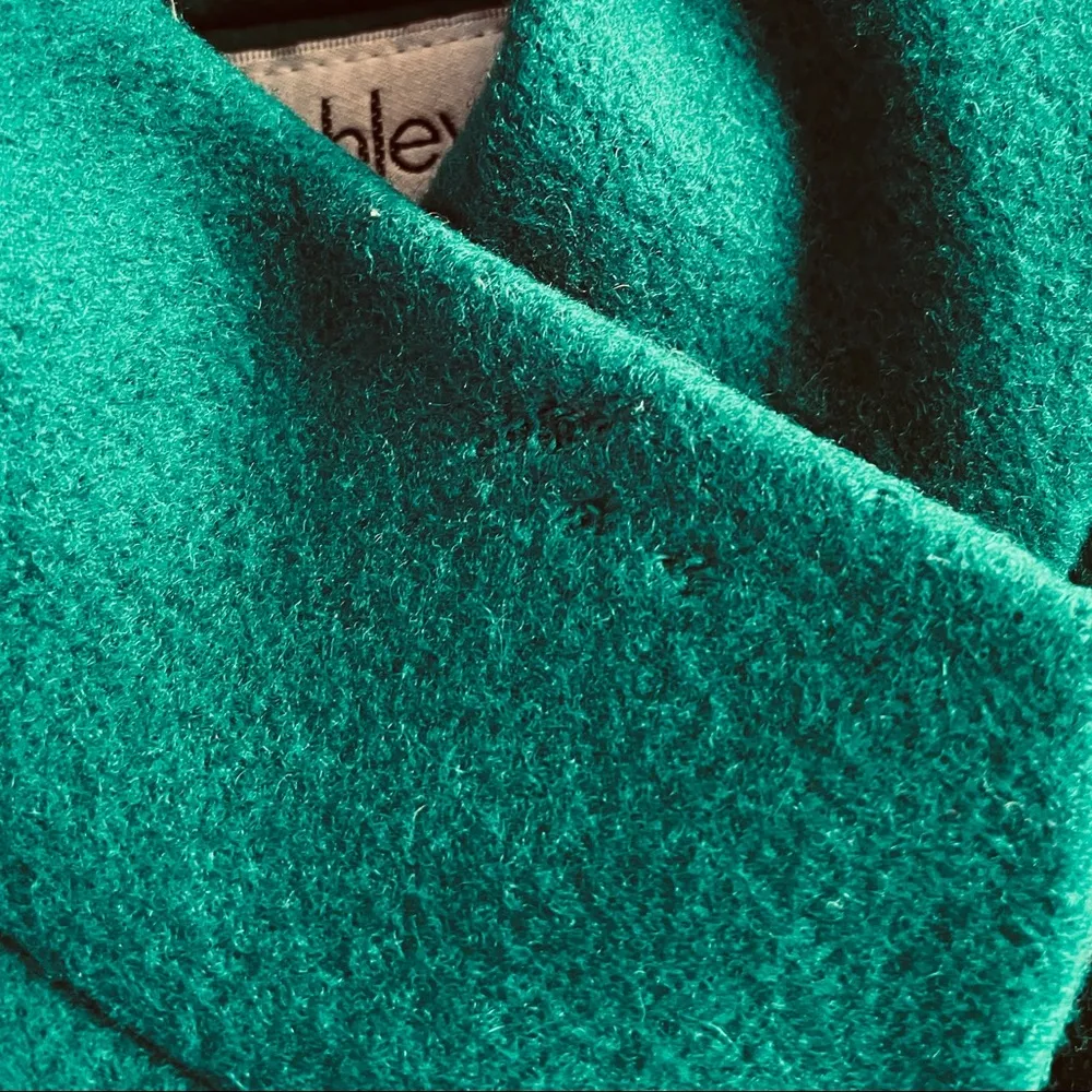 Ashley Scott Double Breasted Long Coat, Emerald Green, Large - Image 9