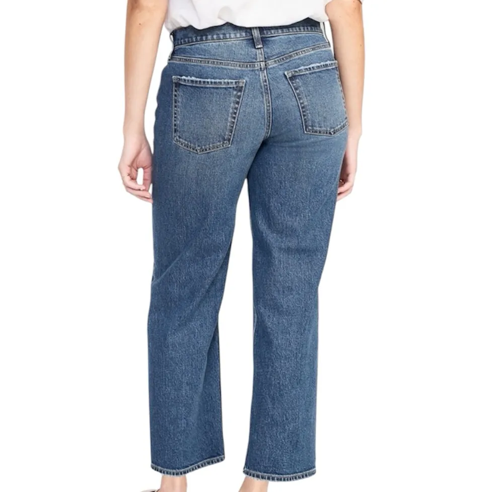 Old Navy Mid Rise Boyfriend Loose Straight Leg Jeans Women’s Size 6 Petite 6P - Image 3