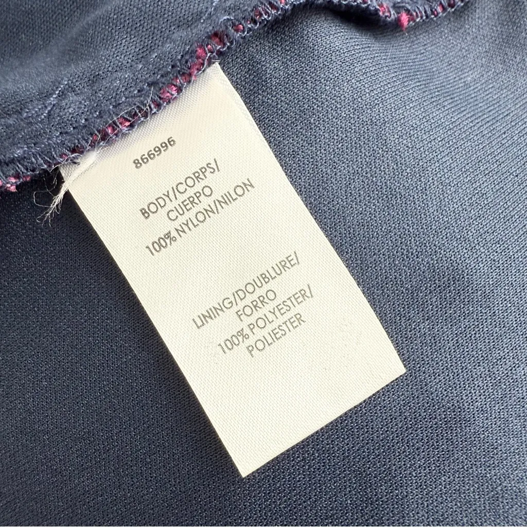 JS Collections Soutache Cocktail Dress Navy Blue Burgundy Sz 4 NWT - Image 13