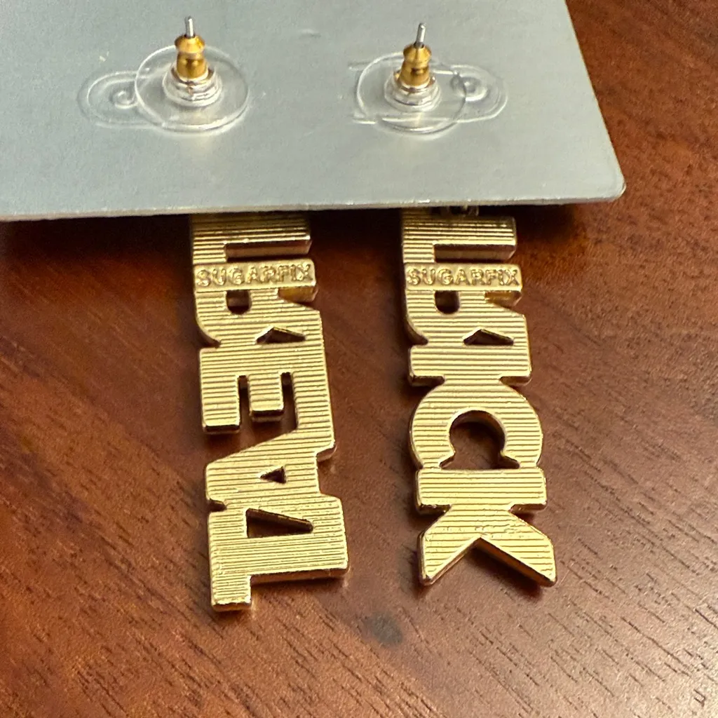 Sugarfix by Baublebar Candy Corn Gold Trick Treat Earrings New - Image 4