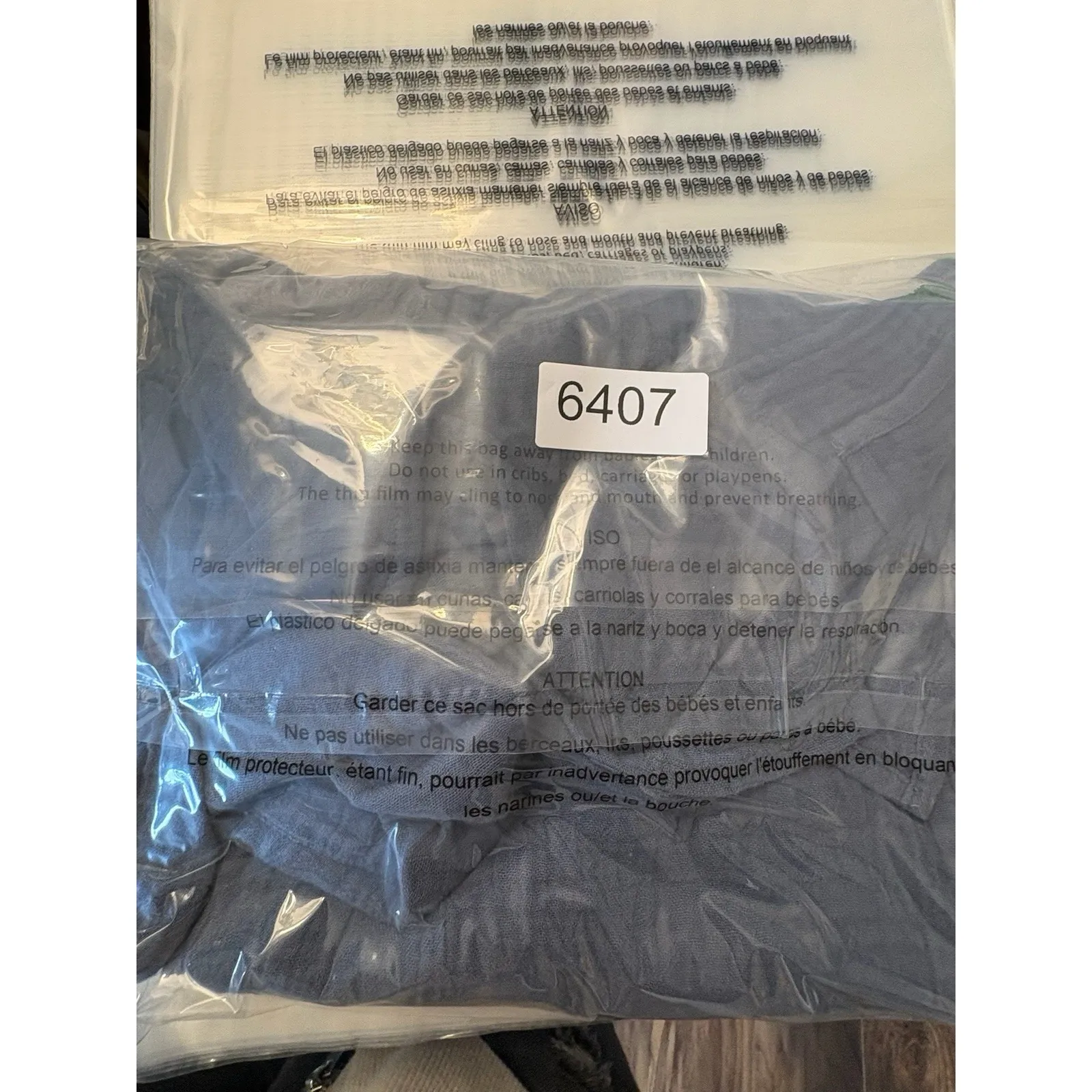 Eileen Fisher Organic Cotton Gauze Shirt Womens Small Coastal Resort Beach Blue - Image 6