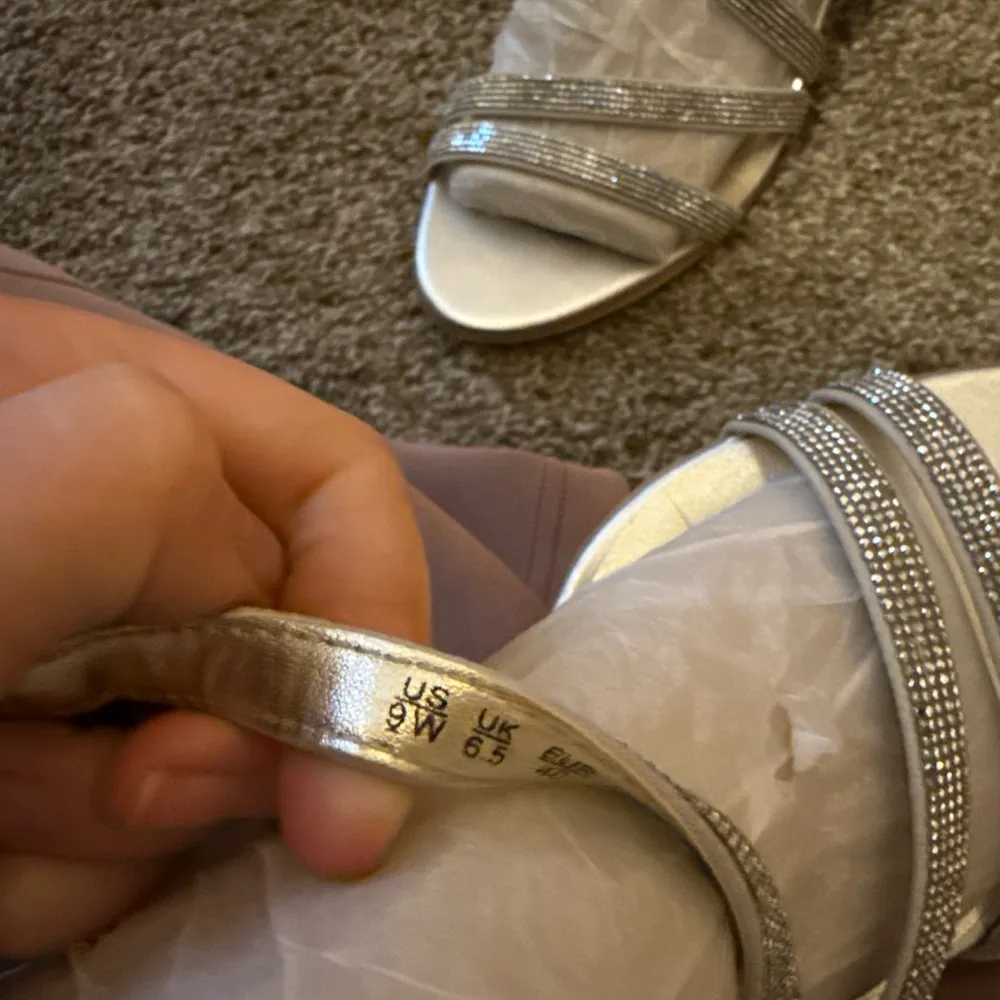 Elegant Silver Strappy Sandals 9 - Image 5