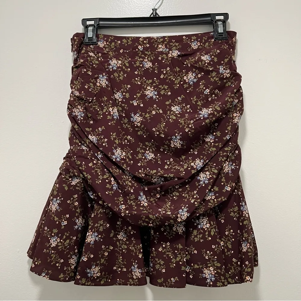 Veronica Beard Taras Floral Print Skirt in Merlot Multi, Sizes 4, NWT - Image 7