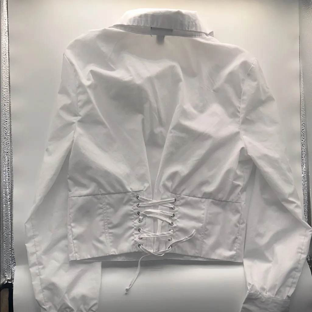 J for Justify  Crisp White Button-Down Shirt - Image 5