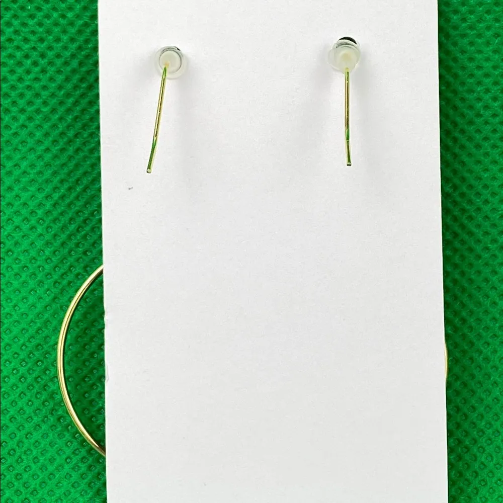 Mermaid 18K Gold Plated Hoop Pierced Earrings - Image 2