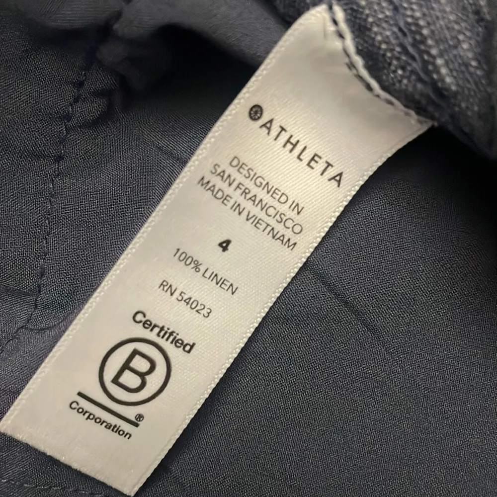 ATHLETA Cabo Linen Textured Wide Leg Pant Size 4 - Image 8