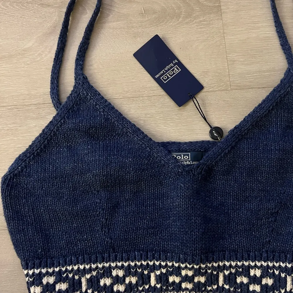 NWT Geo-Motif Cotton-Linen Bralette Polo Ralph Lauren - Image 5