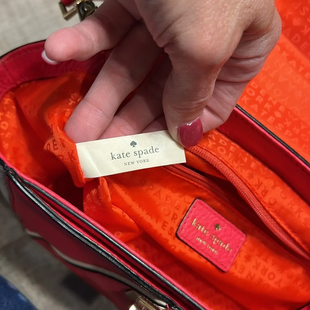 Kate Spade Wesley Place Laurel Desert Rose Leather Crossbody Bag EUC - Image 8