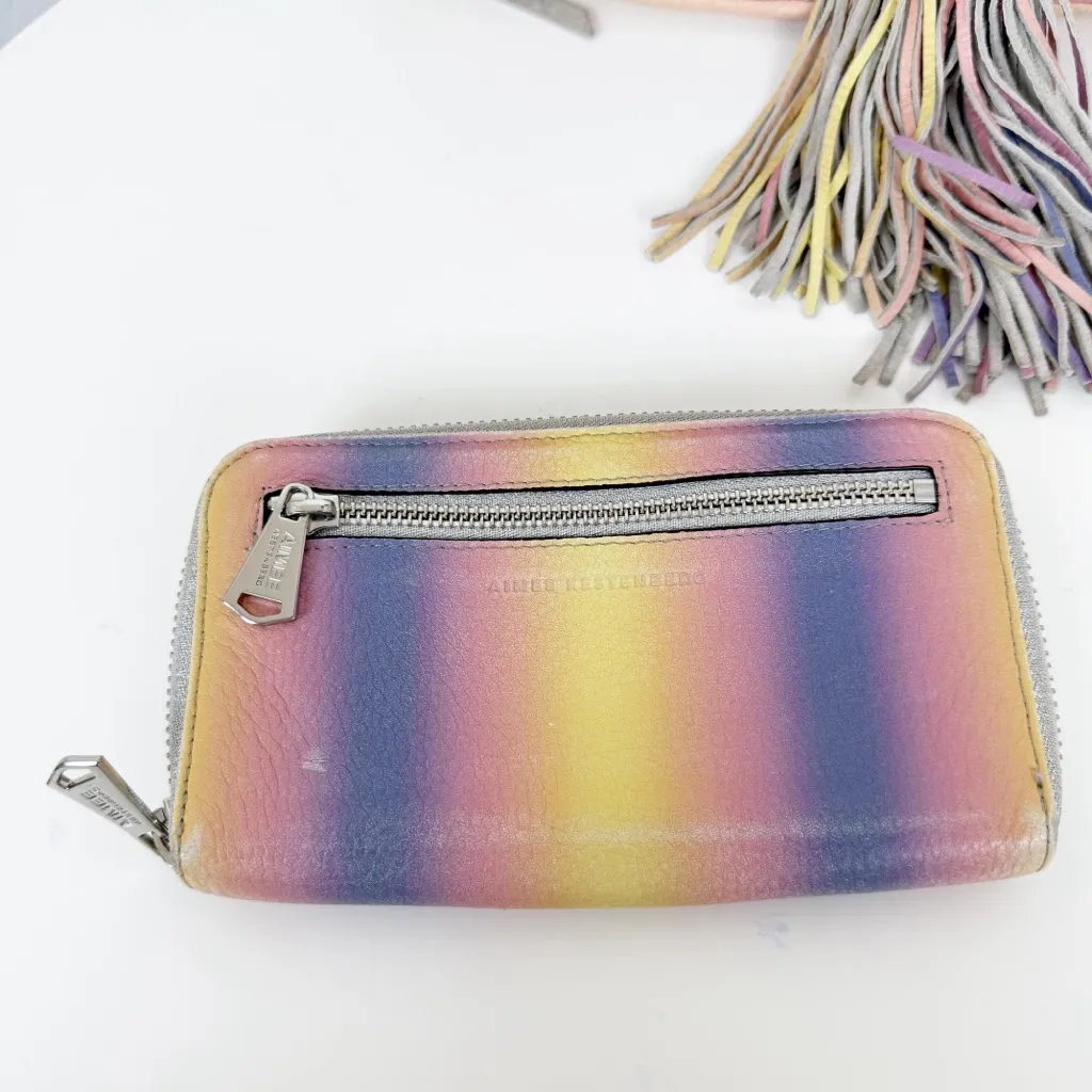 Aimee Kestenberg Venice Sunset Ombre Leather Backpack w/ Matching Wallet - Image 7