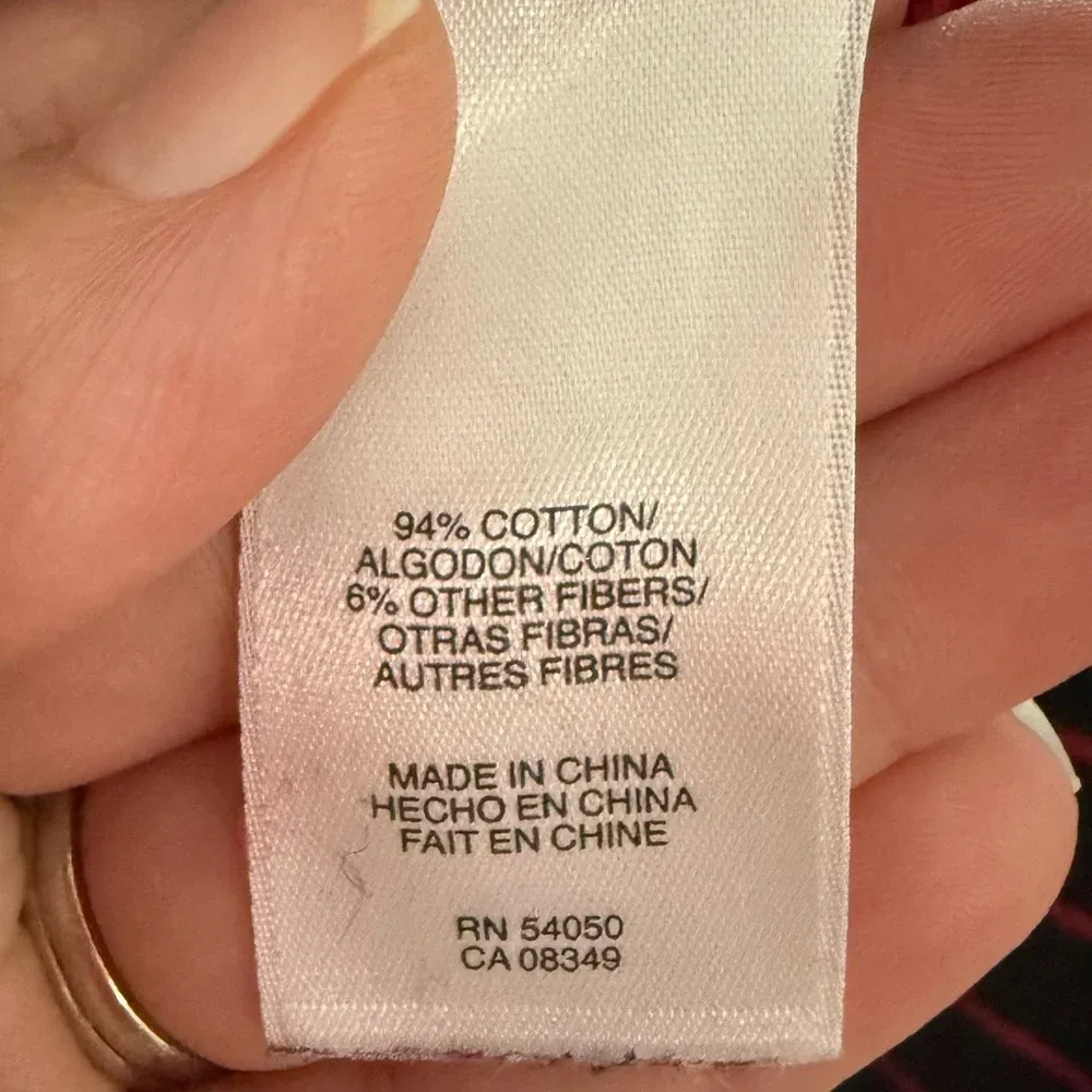 Jones of New York Black & Red Striped Cowl Neck Sweater Size PS - Image 6