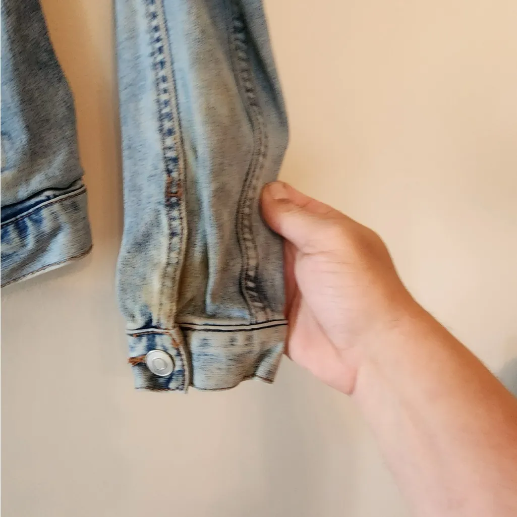 Time and tru Denim Jean trucker jacket size womens small Blue - Image 3