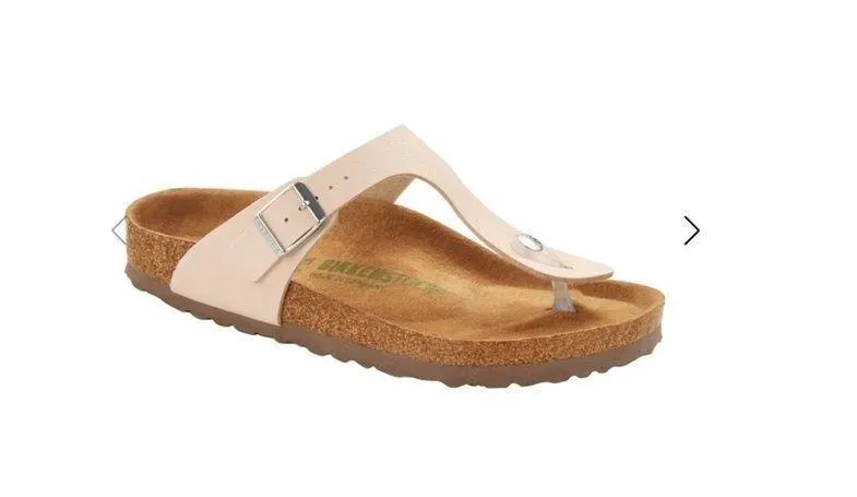 Birkenstock Gizeh Vegan Birko-Flor Birkibuc in Light Rose Pink - Image 8