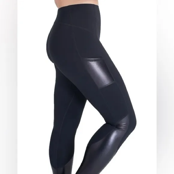 NWT SPANX Every Wear Active Gloss Pocket Leggings Large Shape wear - Image 2