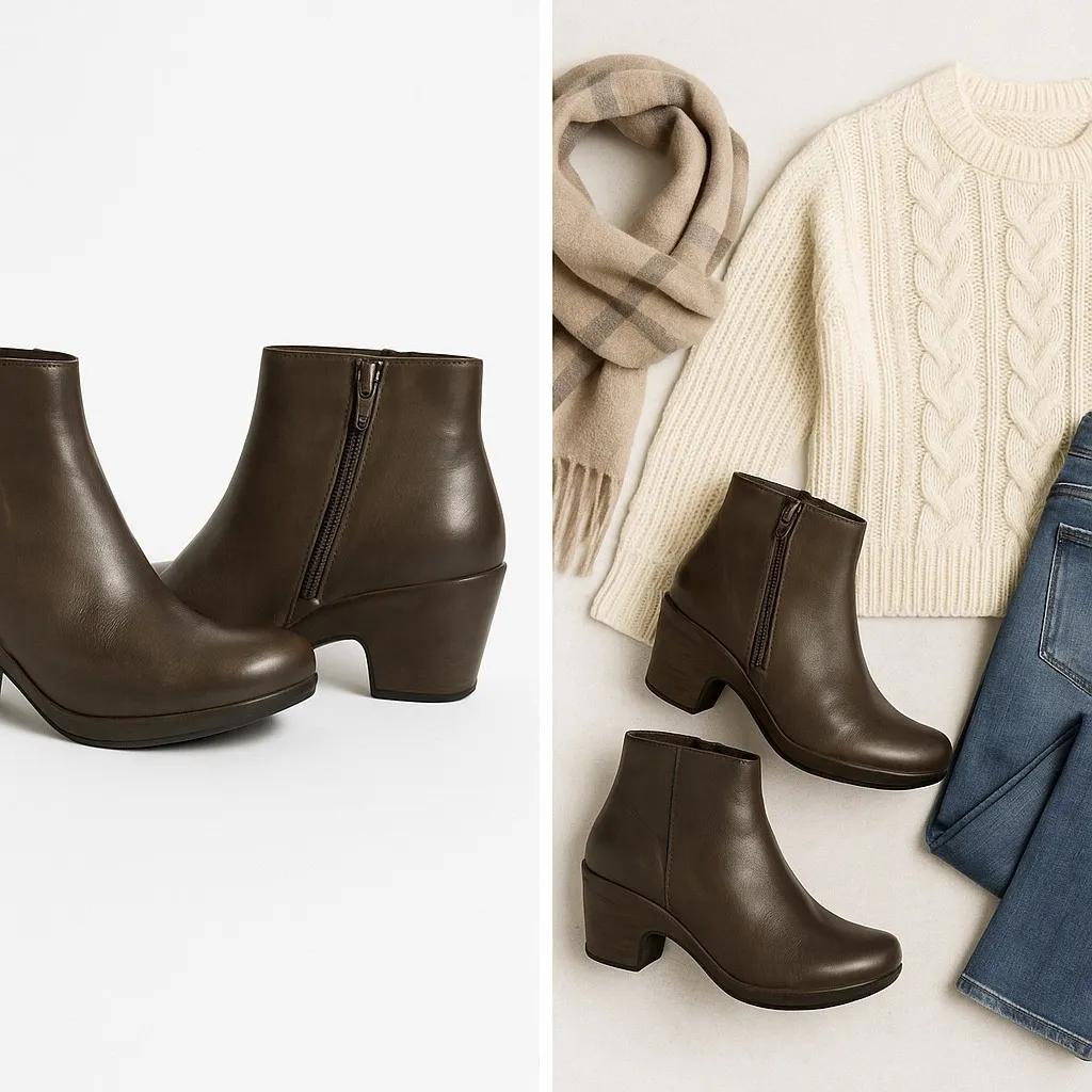 Dansko Faith Dark Brown Leather Ankle Boots Booties Wedge Heel EU‎ 40 US 9-9.5 - Image 10