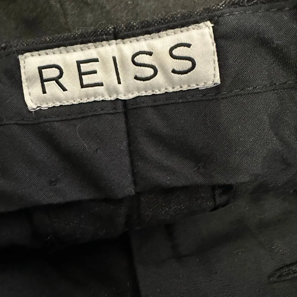 Reiss Womens size 32 Black Tapered Leg  Dress Career Pants - Image 7