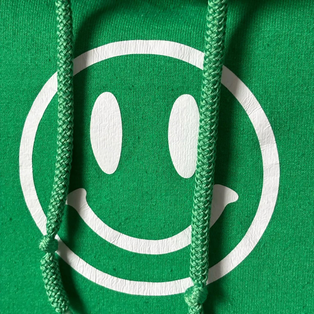 Unbranded KA Smiley Face Hoodie 'What If It All Goes Right' Sorority KA XL Green - Image 3