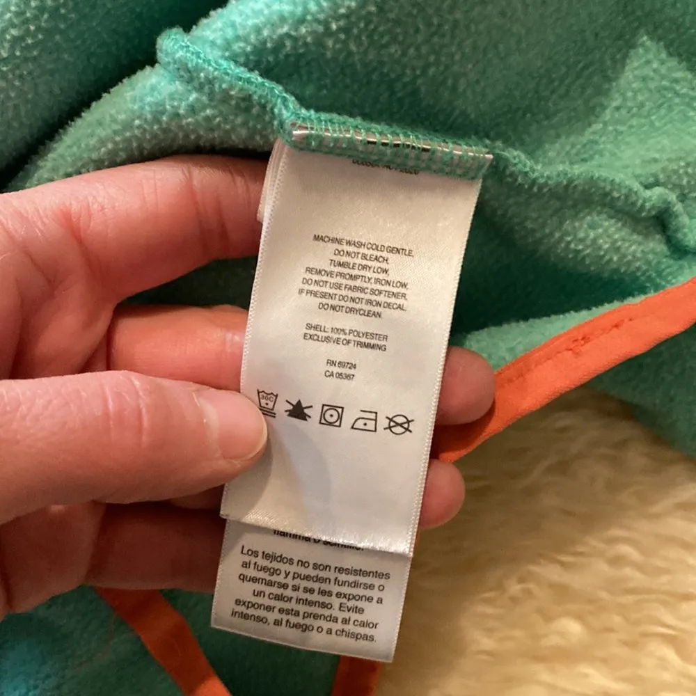 Columbia Women’s Fleece Jacket Sea Foam Green/Coral Pink EUC Sz Small Polyester - Image 9