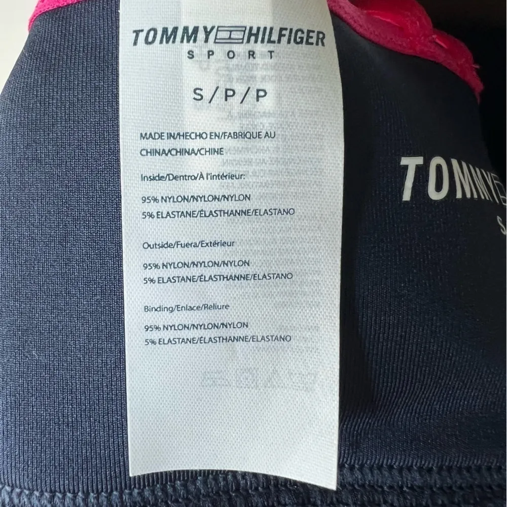 Nwt Tommy Hilfiger sport magenta strappy cross back  sport bra size small - Image 5