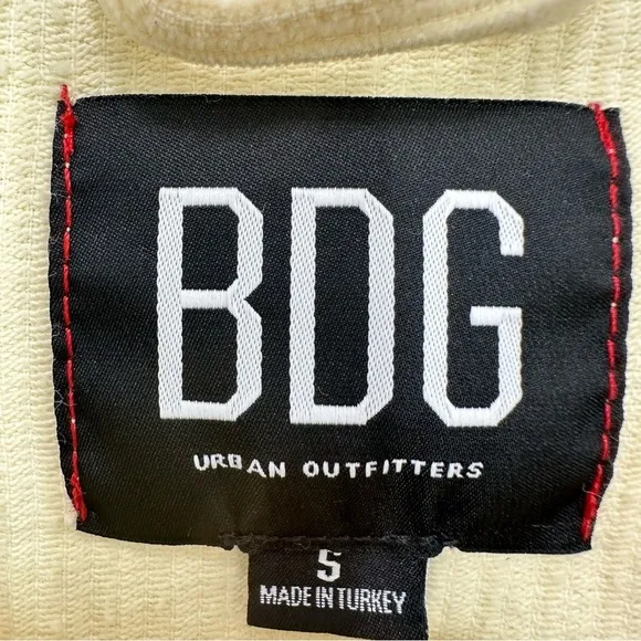 BDG Women's Size Small Yellow Corduroy Oversized Trucker Jacket Spring‎ Casual - Image 2