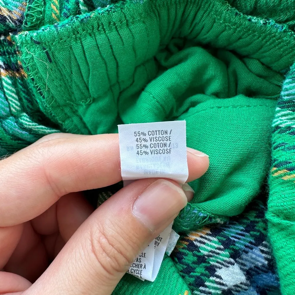 Aerie Plaid Sleeveless Sleep Romper in Green/Blue Size XXS NWT Pajamas Sleepwear - Image 8