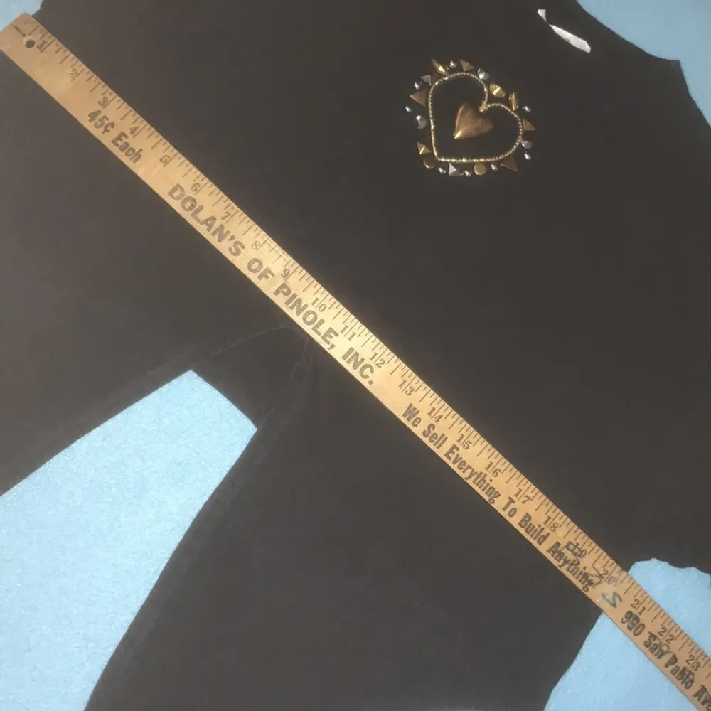 B B GIRLZ heart metallic details cut out crop top knotted at bottom Y2K size M Size M - Image 9