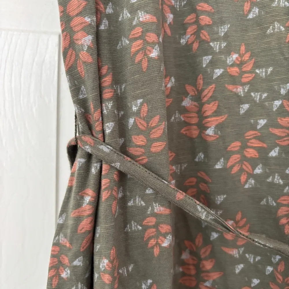 Toad & Co Capellini Dress Dusty Olive Green Found Forest Print Size Small Floral - Image 4