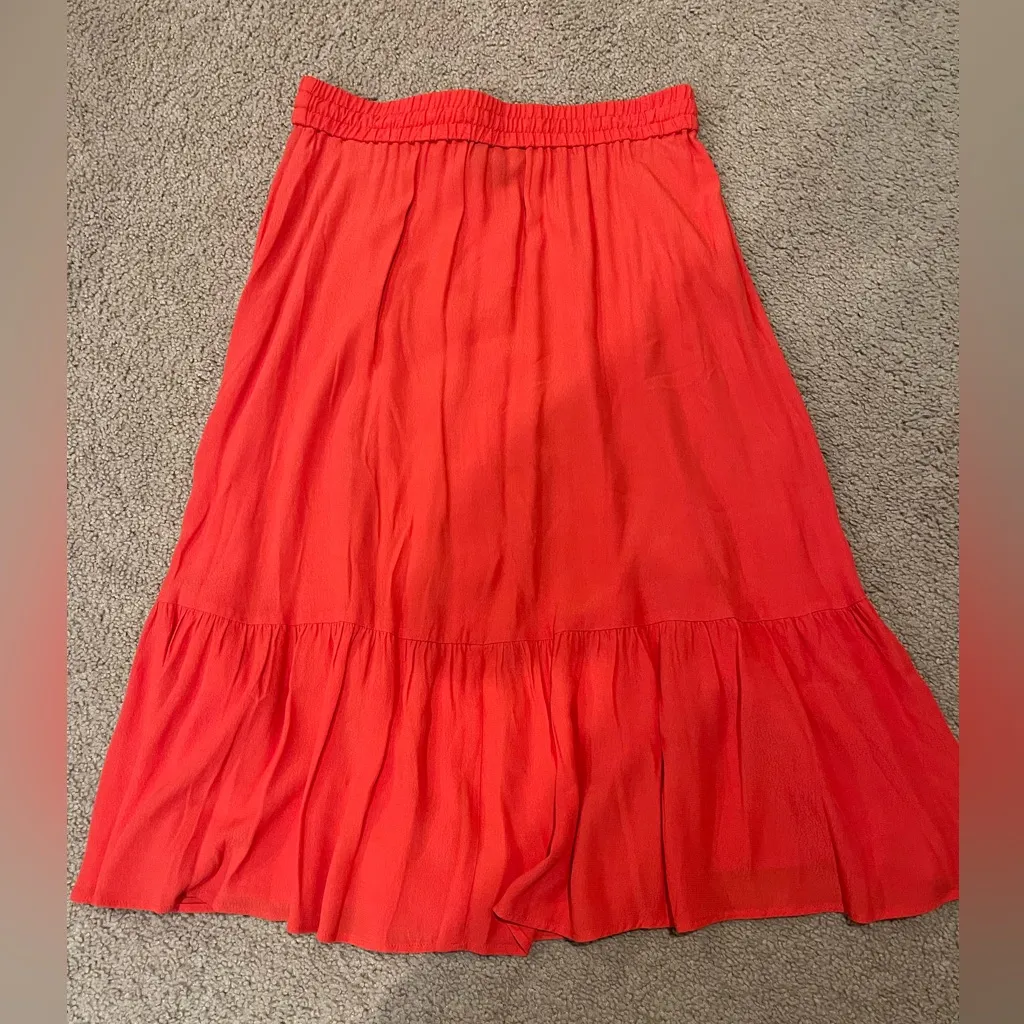 TALBOTS Trending Button Front Drawstring Peasant Midi Skirt - Image 7