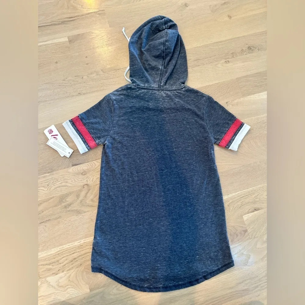 Houston Texans teens hooded short sleeve T-shirt navy blue red white S 3/5 NWT - Image 2