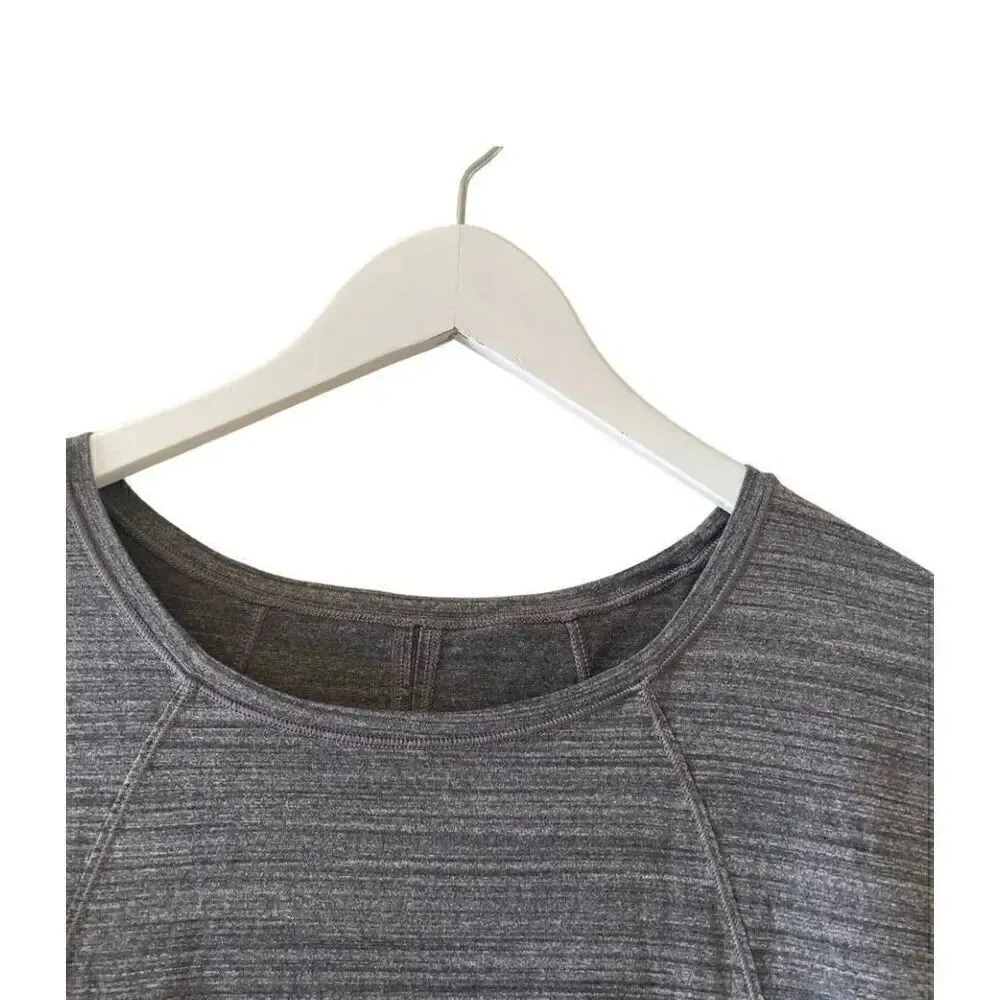Lululemon Charcoal Gray Black Swiftly Long Sleeve Athletic Run Train Yoga Women’ - Image 4