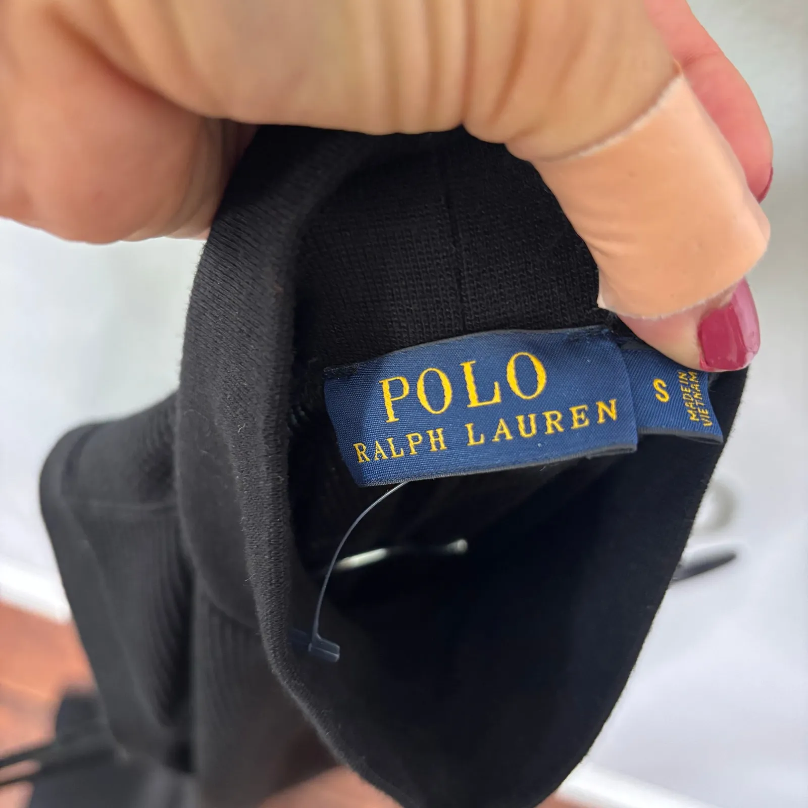 Polo Ralph Lauren Sleeveless Moc Neck Waffle Knit Fit & Flare Midi Dress Black S - Image 6