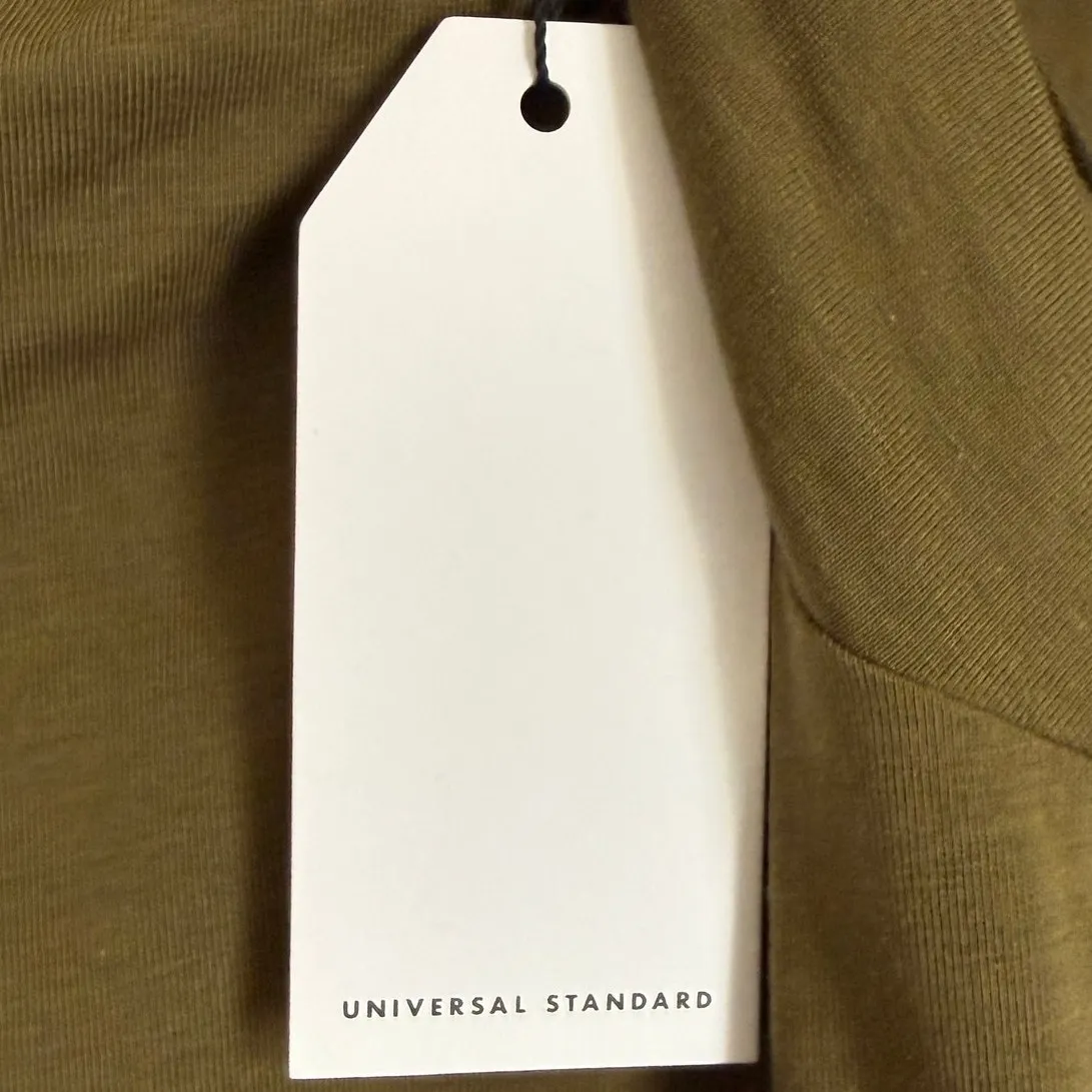 NWT Universal Standard Sz XS Dione Twist Tee Top Military Olive Green - Image 4