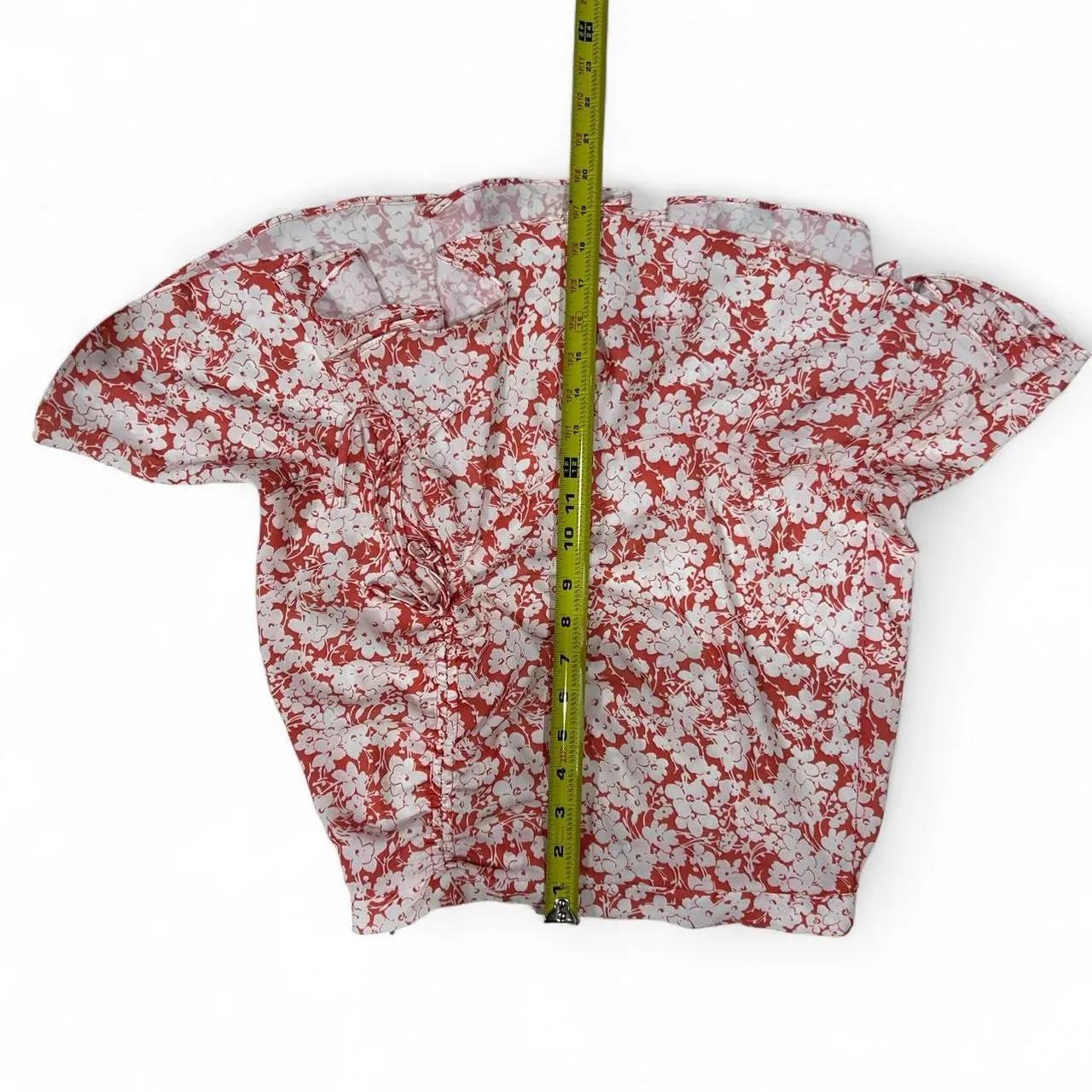 Max Studio Red & White Floral Ruched Mini Skirt - Image 3