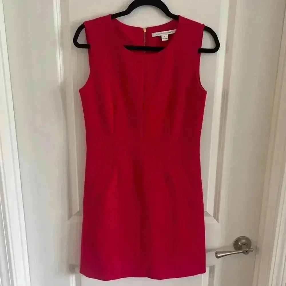 Diane Von Furstenberg “Carpreena” Mini Dress – Pink – Size 6 - Image 4