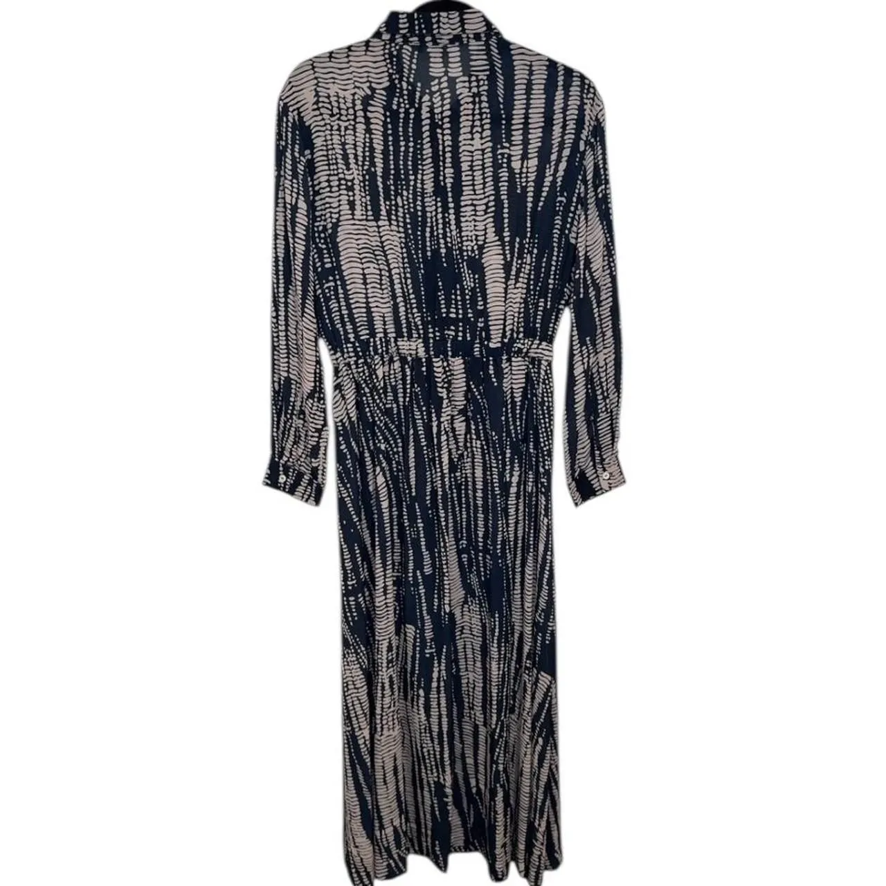 Cezele Button Down Maxi Dress Blue Size M - Image 3