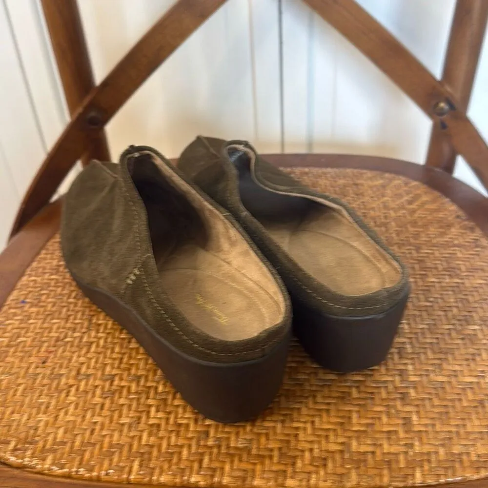 Thom Mcan green suede slip on clog size 10 Green - Image 7