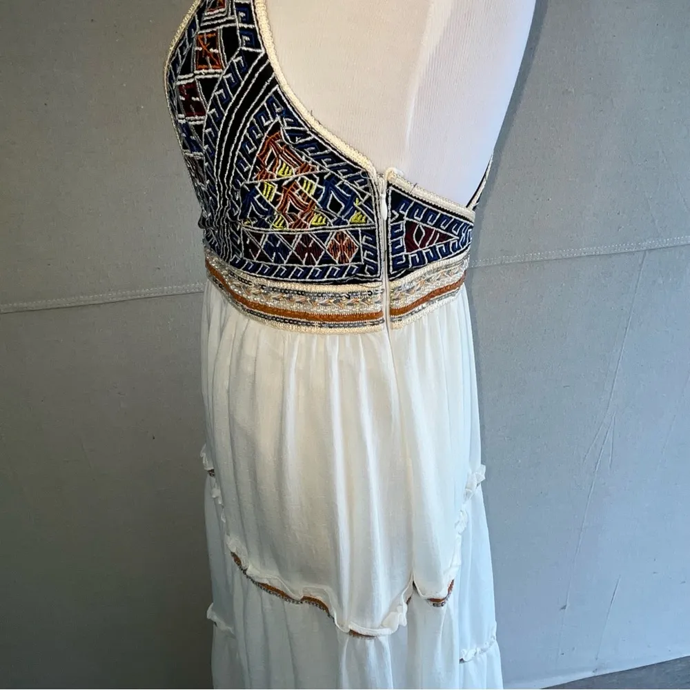 L'ATISTE NWT S Sleeveless Strap
V-neck Boho Embroidered Summer Dress Womens - Image 7