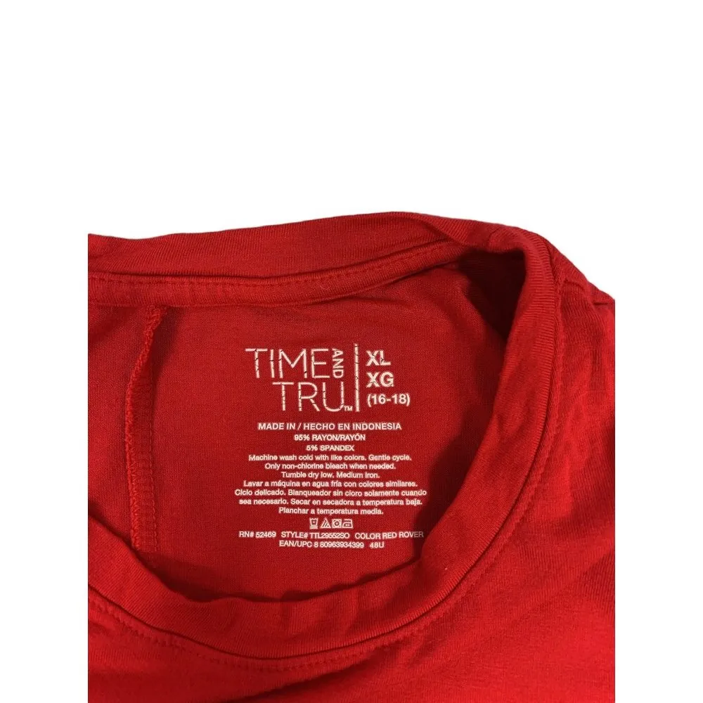 Time & Tru Women's Red Sleeveless Dress - Image 3