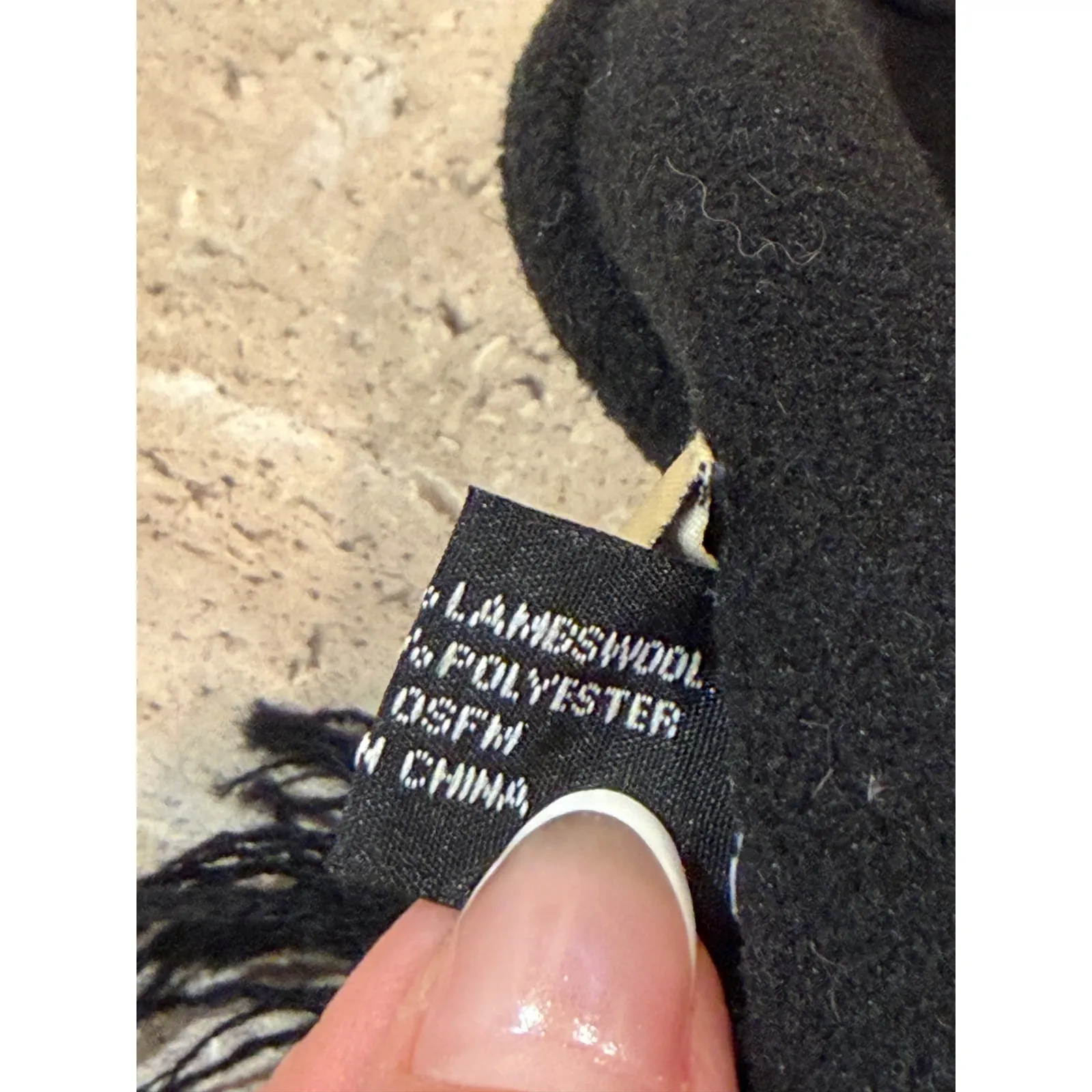 WoolRich scarf Womens fair isle Fringe Lambswool knit Scarf - Image 5