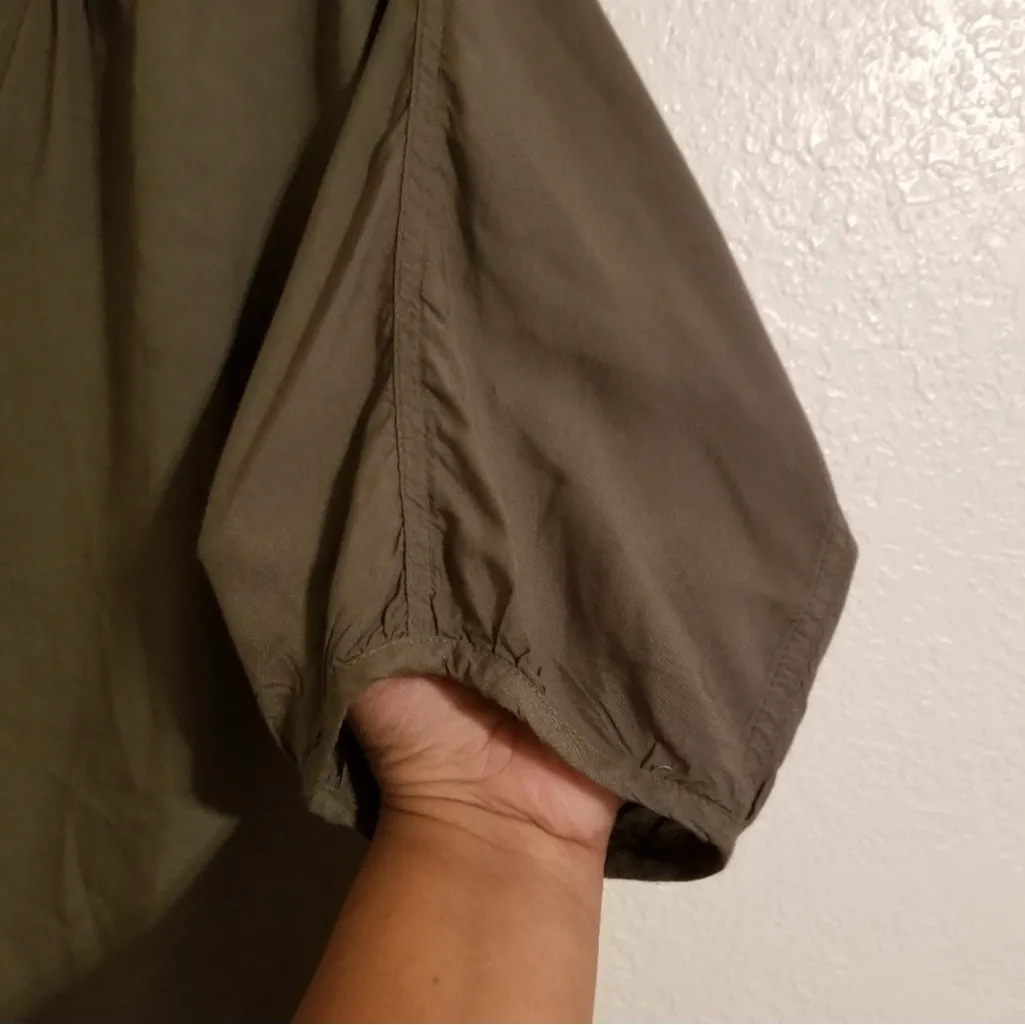 Anthropologie Porridge Odette tee Olive Green SZ:XS - Image 7