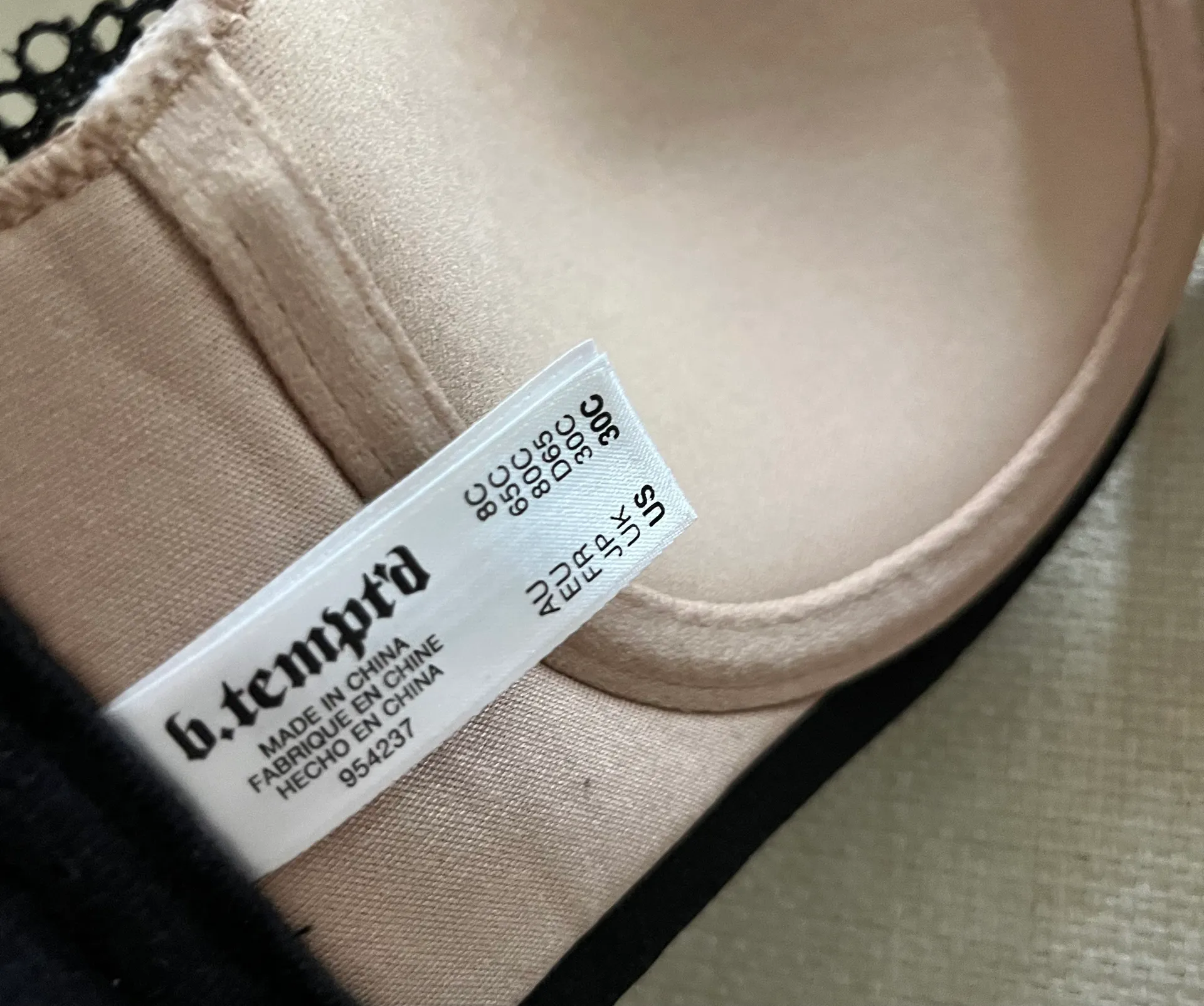 by Wacoal - Strapless Black Lace Bra 30C - Image 6