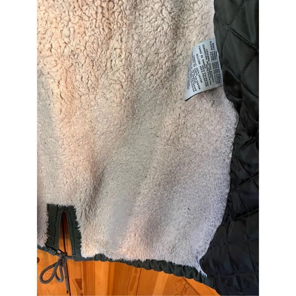 Levi's Womens Sherpa Lined Parka Jacket W/ Hood Full Zip Size Small (4493) - Image 8